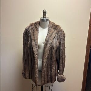 Elegant Brown Fur Coat